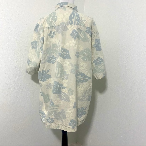 Solitude XXL Hawaiian Men’s Button Down Shirt 100% Cotton Light Gray - Picture 5 of 7